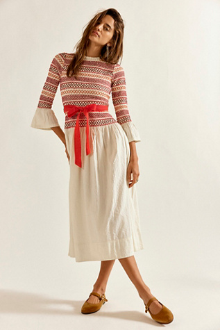 Guiding Star Smocked Midi Dress