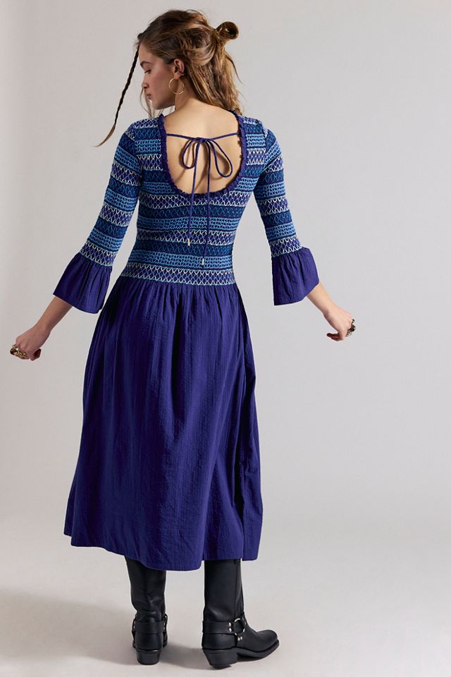 Guiding Star Smocked Midi Dress #1