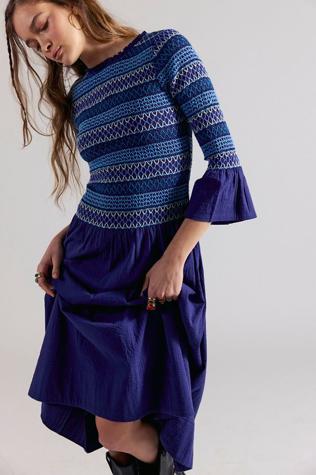 Guiding Star Smocked Midi Dress #3