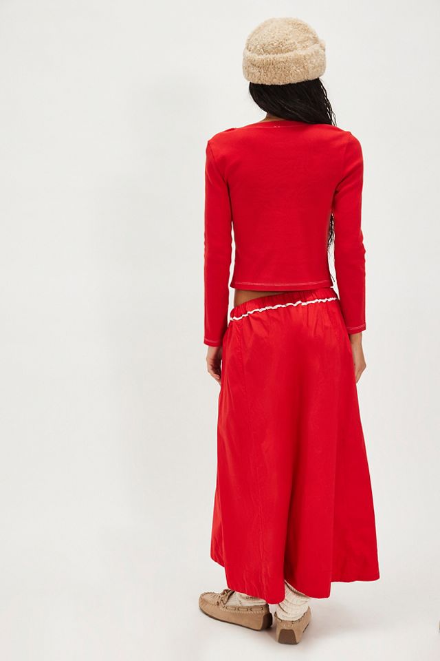 Candy Cane Lane Midi Skirt Set #1