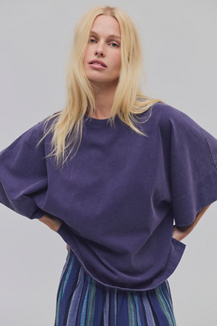 We The Free Atlas Dolman Tee at Free People in Night Aura, Size: XS