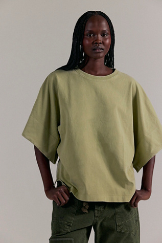 We The Free Atlas Dolman Tee at Free People in Green, Size: S