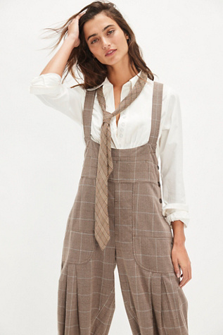 We The Free Felix Menswear Overalls at Free People in Tan, Size: S