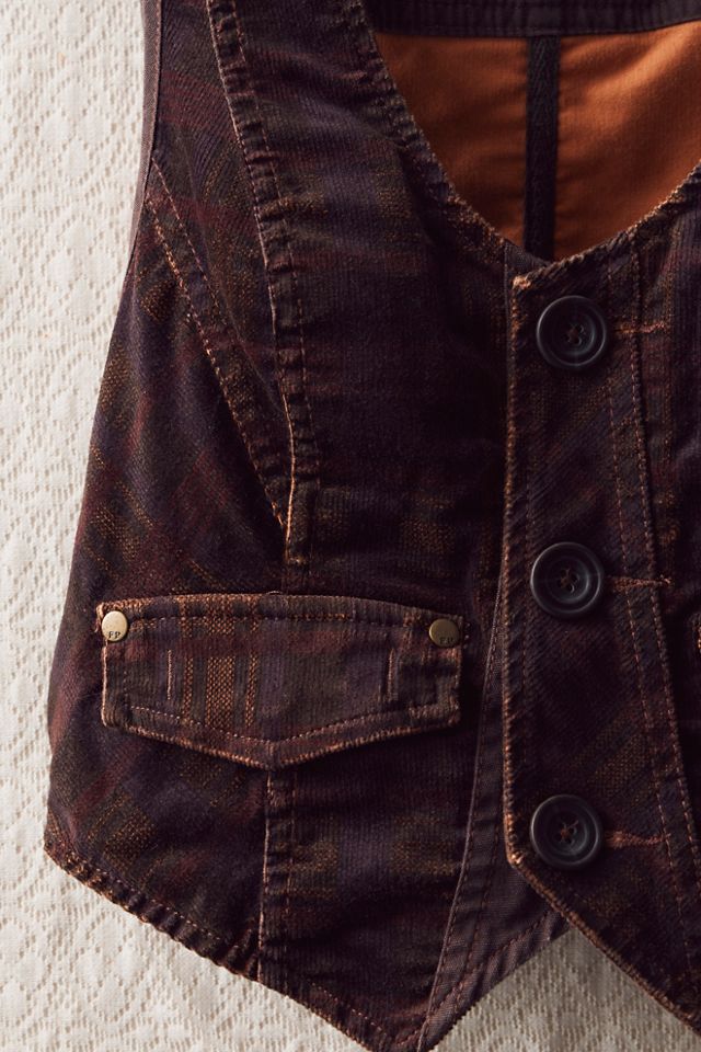 Plaid Corduroy Vest #2