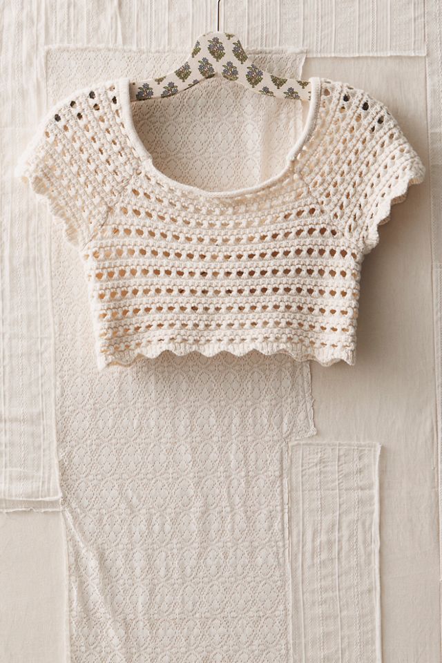 FP MART: Vintage: The Originals Cropped Crocheted Sweater #1