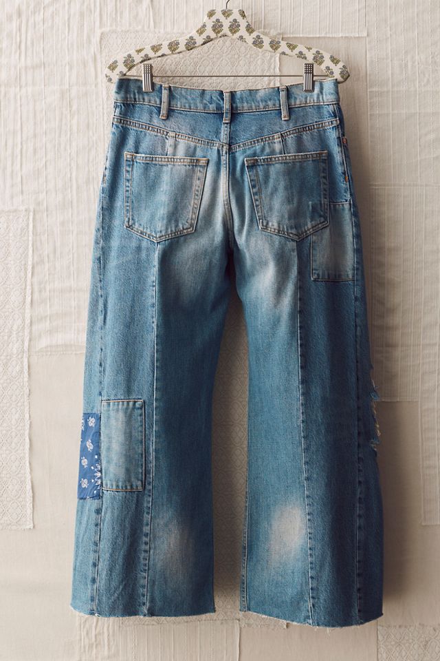 FP MART: Vintage: The Originals Patched Cropped Bandana Denim Jeans #1