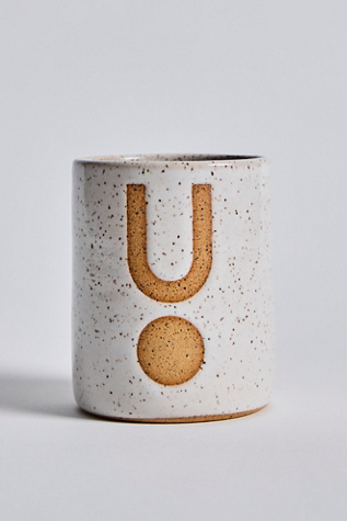 Matcha Abstract Tumbler by Livia Zoe Studio at Free People in White