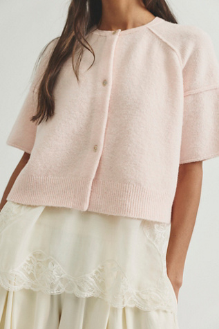 See Me SoftSpun Cardigan at Free People in Soft Pink Heather, Size: Medium