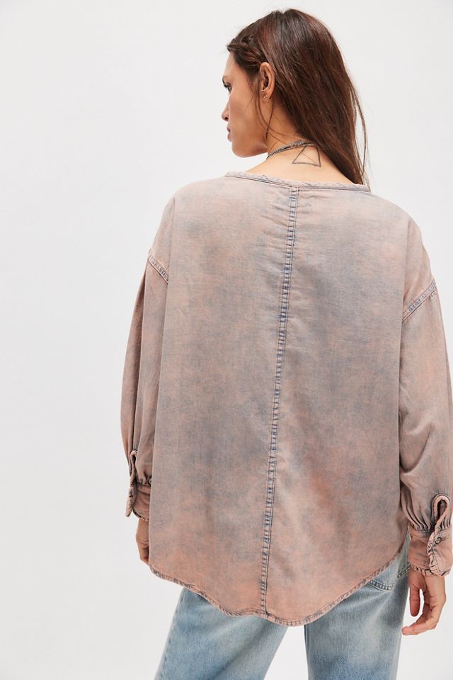 Tricia Fix Studded Denim Dreaming Top #1