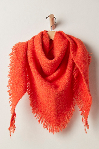 Forever Tribeca Fringe Shawl by Free People in Orange