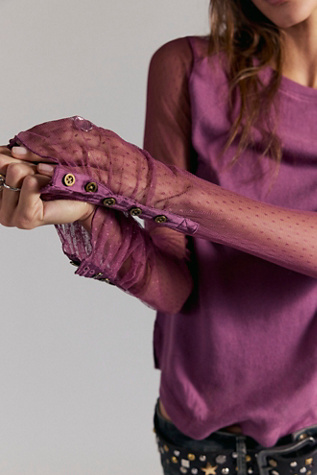 We The Free Backstage Long Sleeve Tee at Free People in Purple, Size: XS