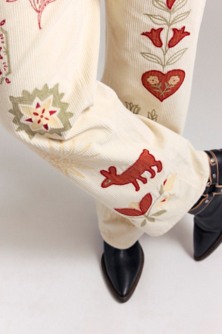 Jean en velours côtelé brodé We The Free Tennessee taille basse