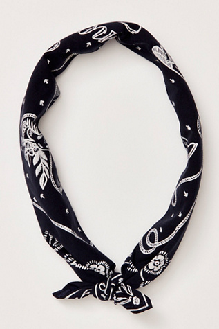 Understated Leather Lucky Bandana at Free People in Navy