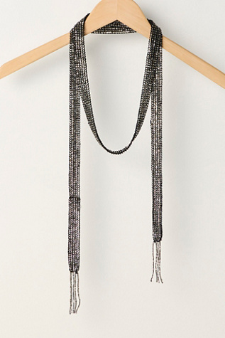 Женский шарф Free People Lola Embellished Skinny, цвет: Чёрный — фото 3