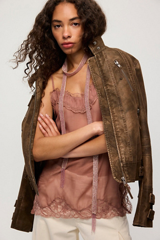 Lola Embellished Skinny Scarf at Free People in Bubble Bath