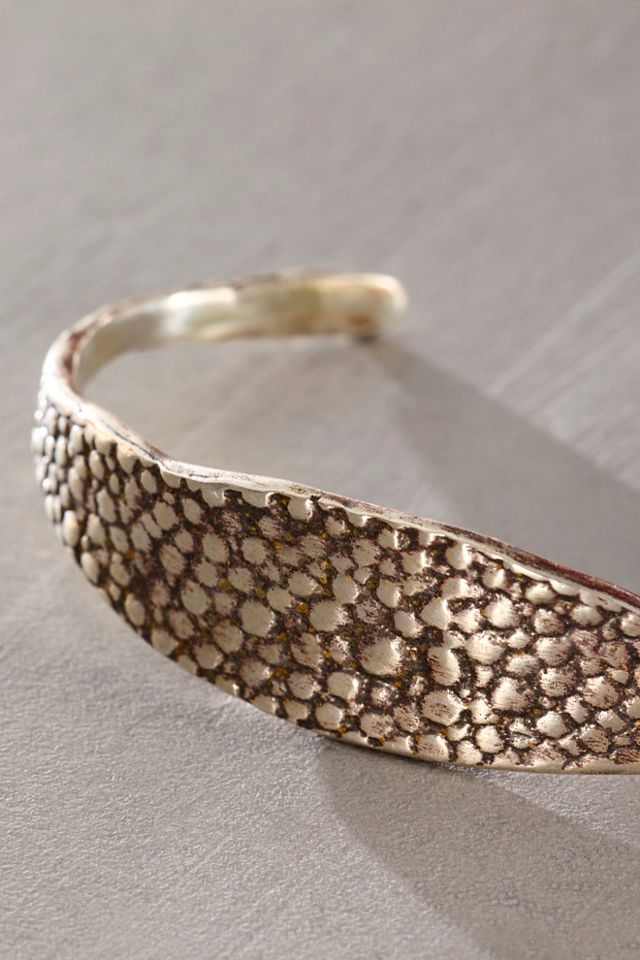 Bracelet manchette en pastenague argenté Lauren Wolf #2