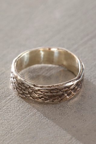 Lauren Wolf Silver Snakeskin Band Ring