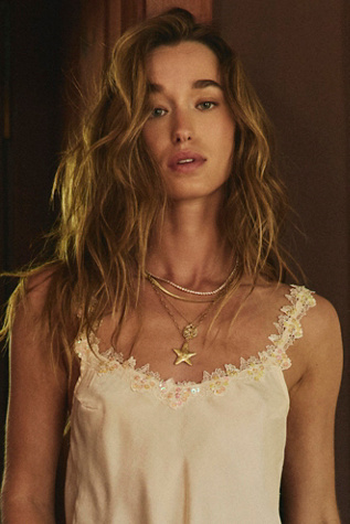 Siesta -Plated Layer Necklace by Free People in Gold