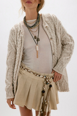 Coco Pleated Mini Skirt by Free People in White, Size: US 10