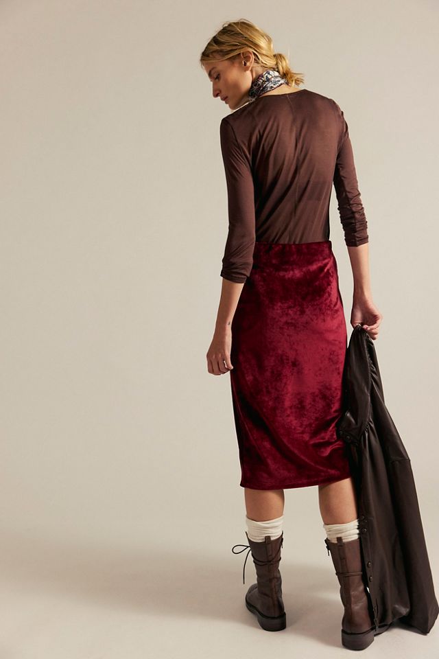 Velour Column Skirt #2