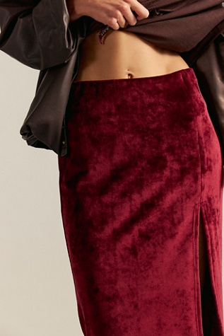 Velour Column Skirt
