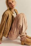 Velour Low-Rise Parachute Pants