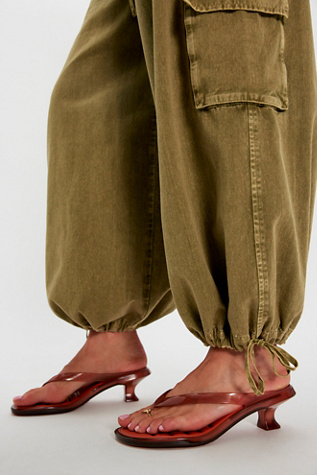 Melissa Flip Flop Kitten Heels at Free People in Brown, Size: US 6