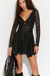 Sway With Me Flocked Mini Dress