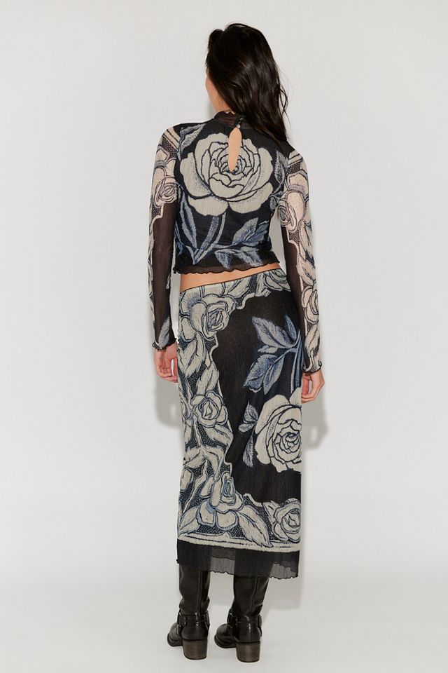 The Shadow Printed Midi Skirt Set #2