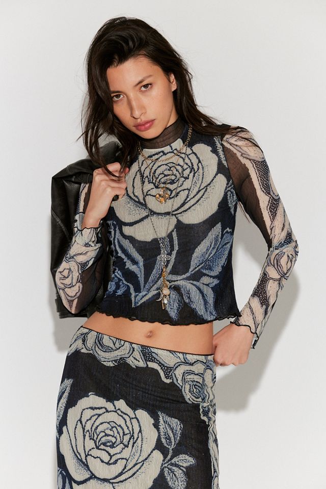 The Shadow Printed Midi Skirt Set #3