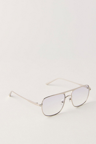 Женские солнцезащитные очки Elisa Johnson Jane Metal Sunglasses, цвет: Серебряный — фото 2