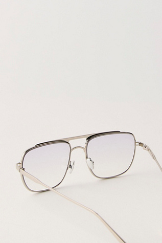 Женские солнцезащитные очки Elisa Johnson Jane Metal Sunglasses, цвет: Серебряный — фото 3