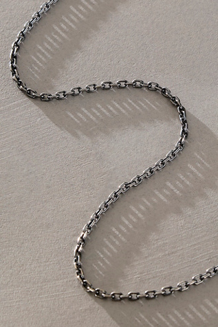 Женские украшения Maura Green Black Rhodium Cable Chain, цвет: Чёрный — фото 2
