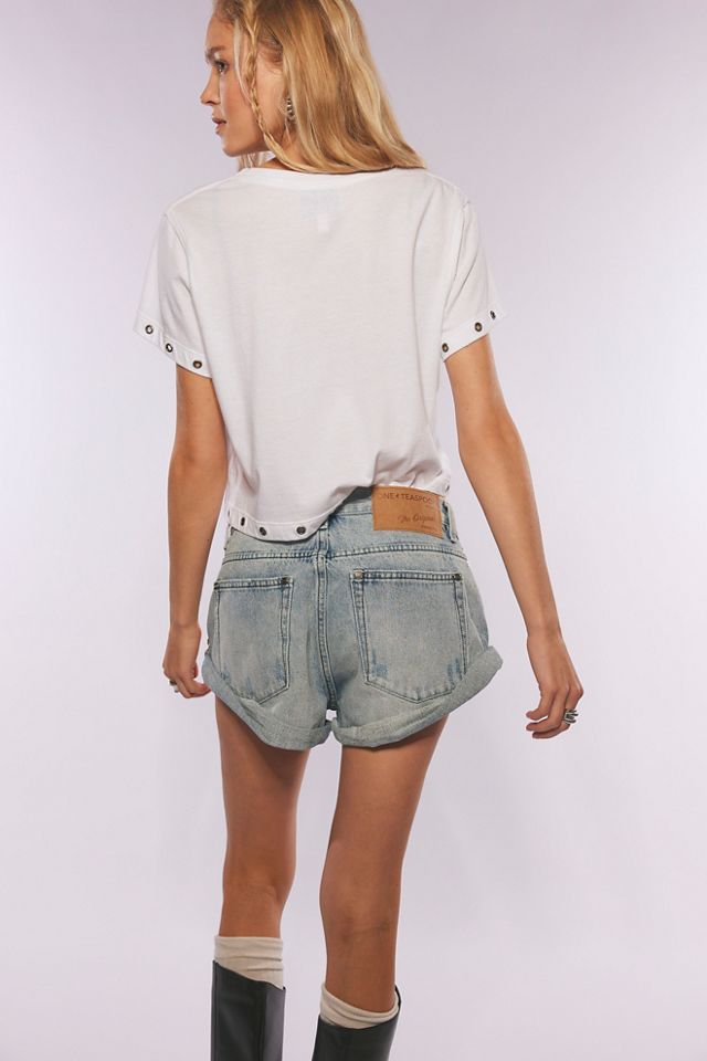 FP Exclusive OneTeaspoon Bandits Low-Waist Star Seam Shorts #1