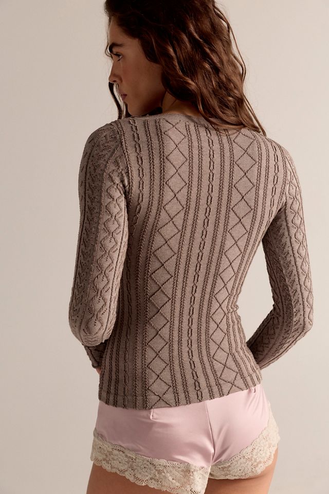 Manche longue en modal câblé sans couture ultra doux #1