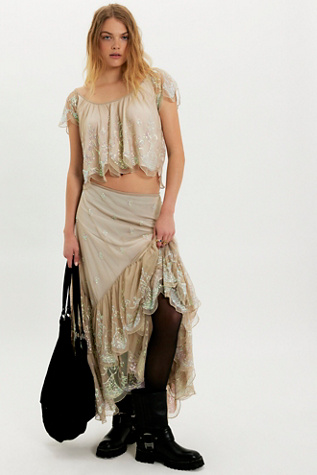 Ensemble Jupe Midi Scintillante Ciara