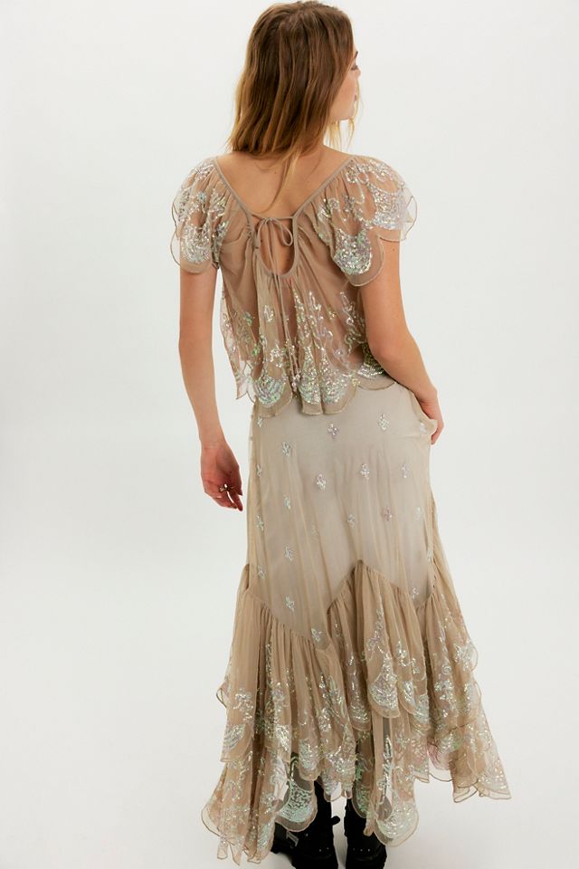 Ciara Shimmer Midi Skirt Set #1