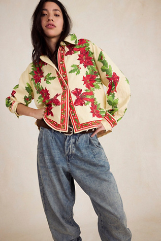 We The Free Holiday Blooms Button Down Shirt