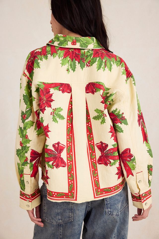 We The Free Holiday Blooms Button Down Shirt #1