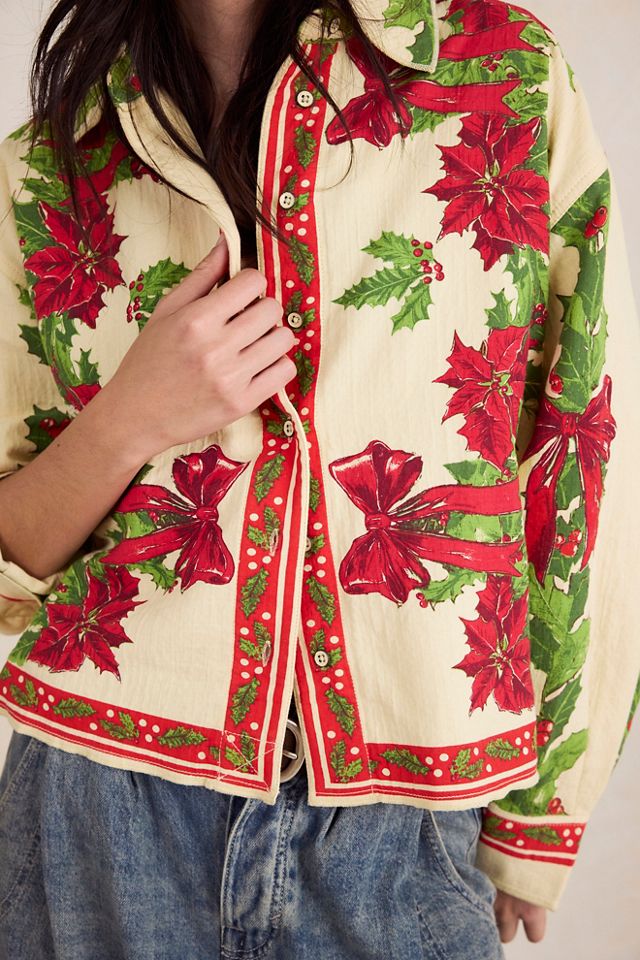 We The Free Holiday Blooms Button Down Shirt #2