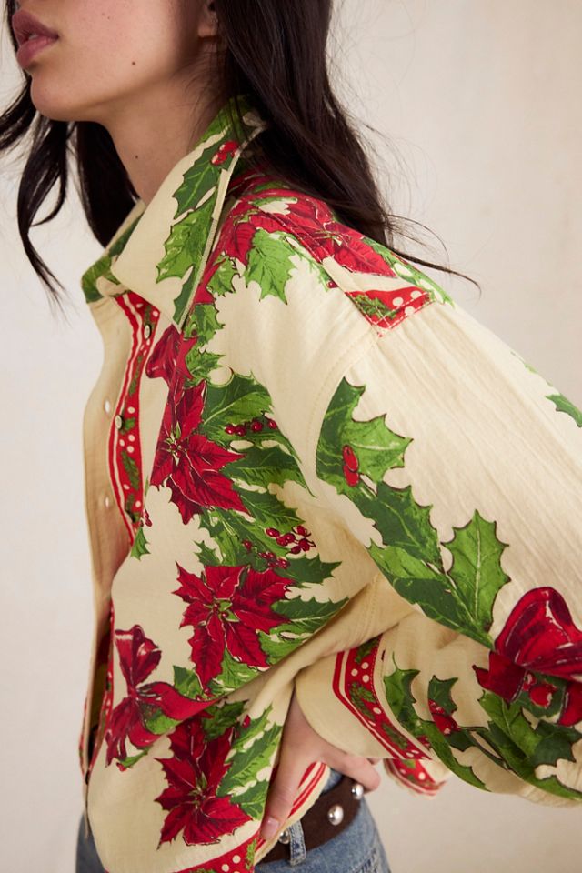 We The Free Holiday Blooms Button Down Shirt #3