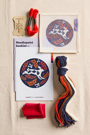 Unwind Studio Folk Horse Needlepoint Ornament Kit