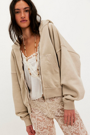 Женский топ Free People Chill Out Zip Up, цвет: Серый — фото 4