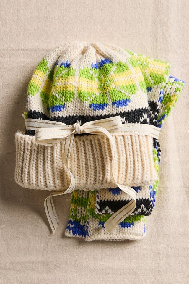 Northern Lights Beanie + Scarf #2