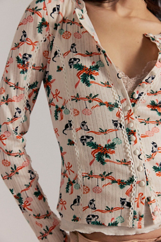 Pearl And Lace Cardi by Free People in White, Size: M