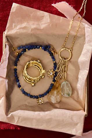 FP x Satya Bracelet de cheville en or plaqué perlé