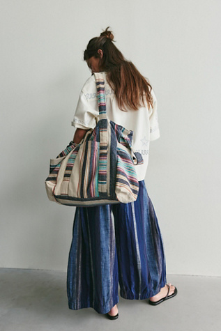 Oksana Multi Print Tote at Free People in Blue Stripe
