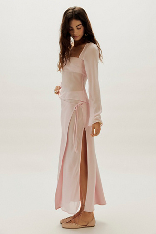 Ownley Ricky Long Sleeve Midi Skirt Set at Free People in Pink, Size: XS