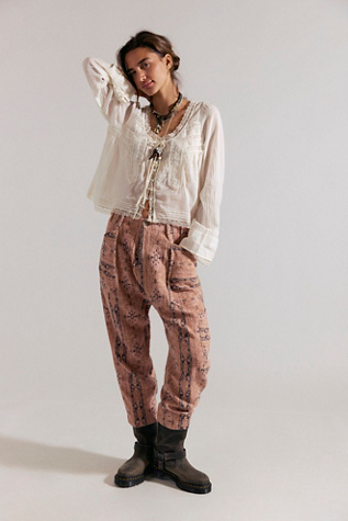 Y's PATCHWORK JACQUARD RUFFLE PANTS カーキ2 Y's PATCHWORK JACQUARD RUFFLE PANTS カーキ2 Y's PATCHWORK JACQUARD