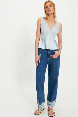 Driftwood Betty Knit Jeans at Free People in Dark Wash, Size: 29
